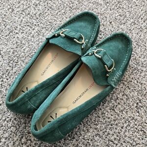 Isaac Mizrahi Women's Teal Suede Loafers